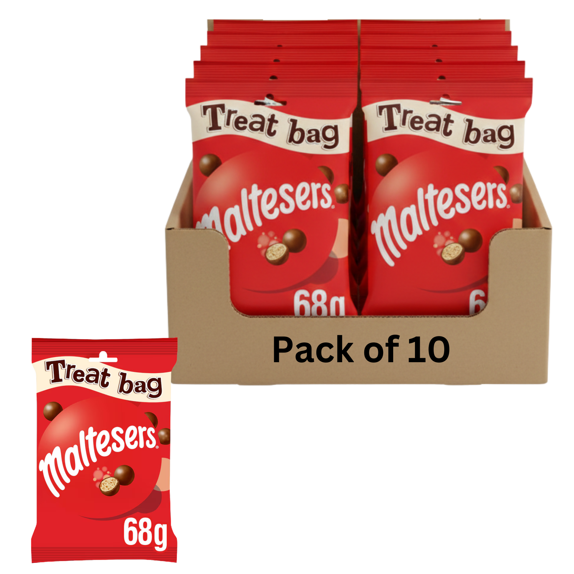 Maltesers Chocolate Snack Bag 68g vegetarian-friendly