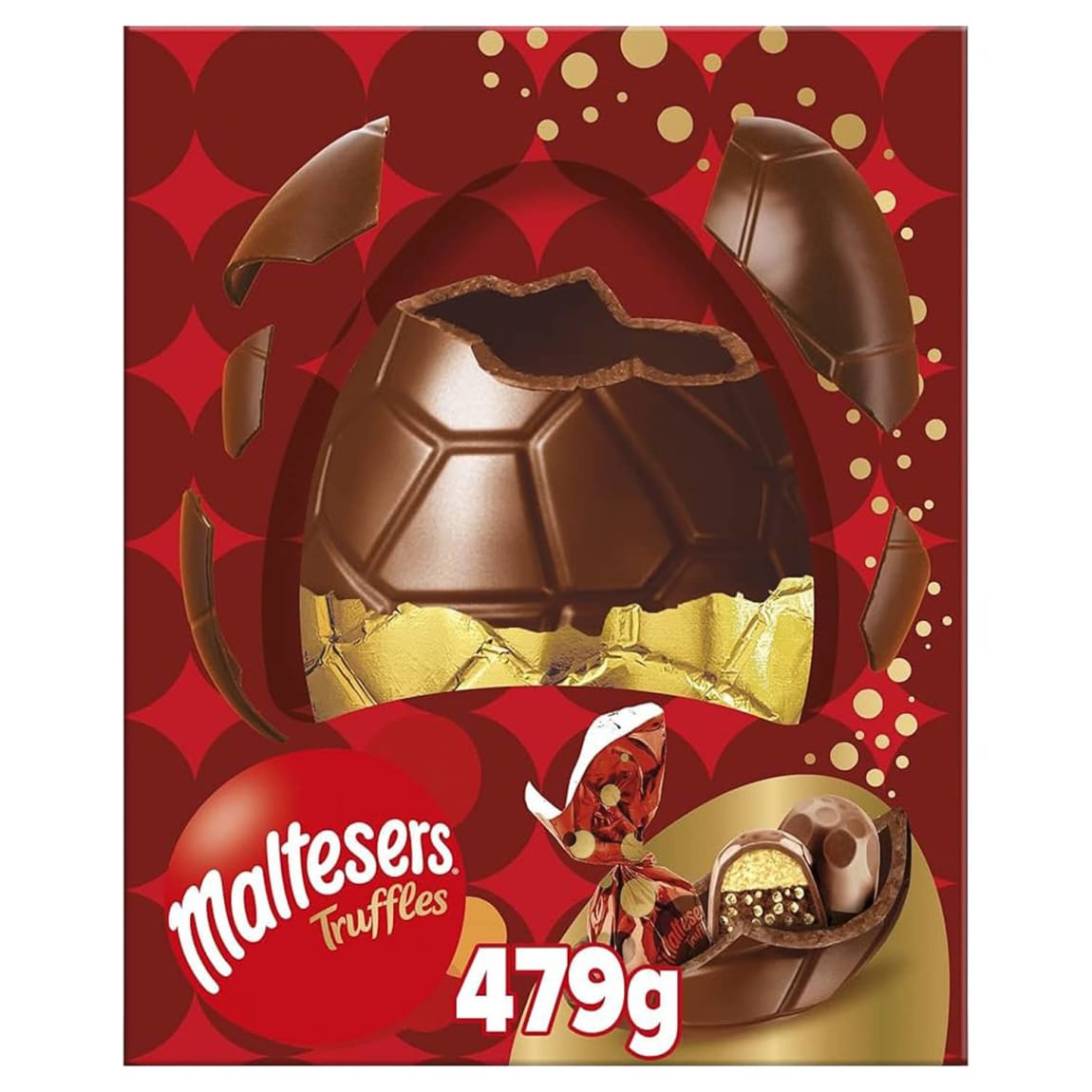 Maltesers Giant Truffles Easter Egg 479g hollow milk chocolate
