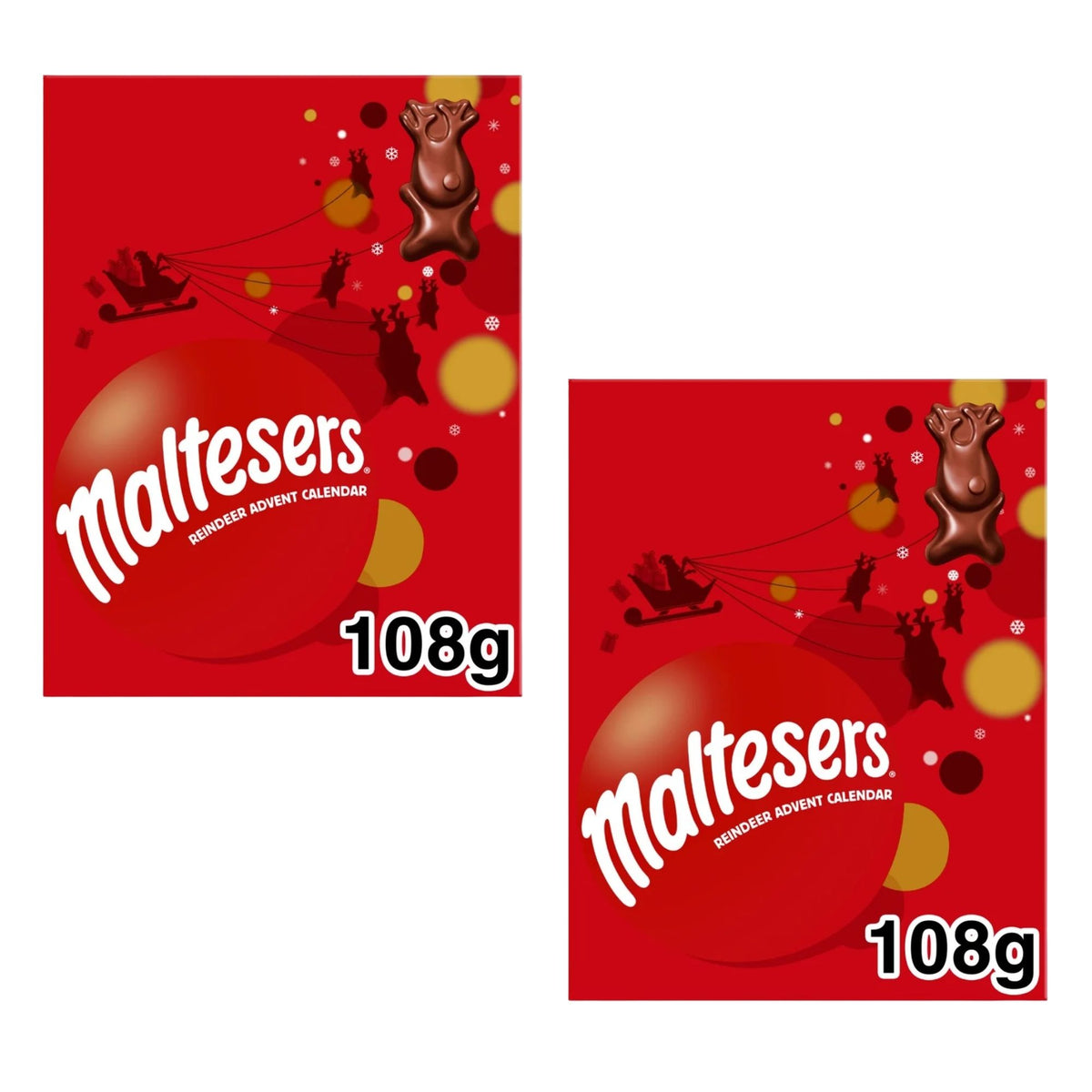 Maltesers Reindeer Chocolate Christmas Advent Calendar 2 Pack