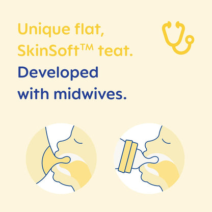 Medium flow SkinSoft silicone teats for babies