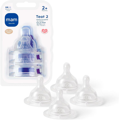 Safe silicone teats for babies 2+ months