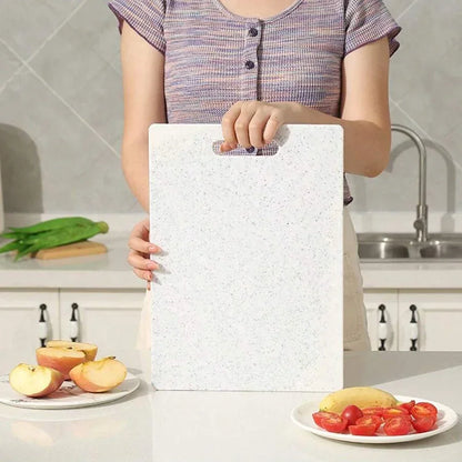 Marble effect kitchen board for chopping ingredients