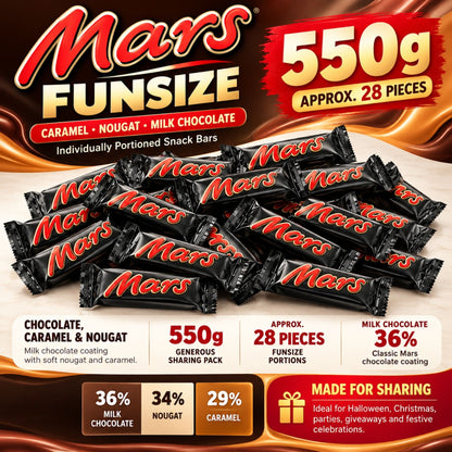 550g pack of Mars Funsize chocolate snack bars