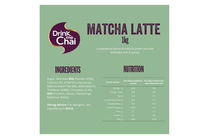 Creamy matcha green tea latte drink mix