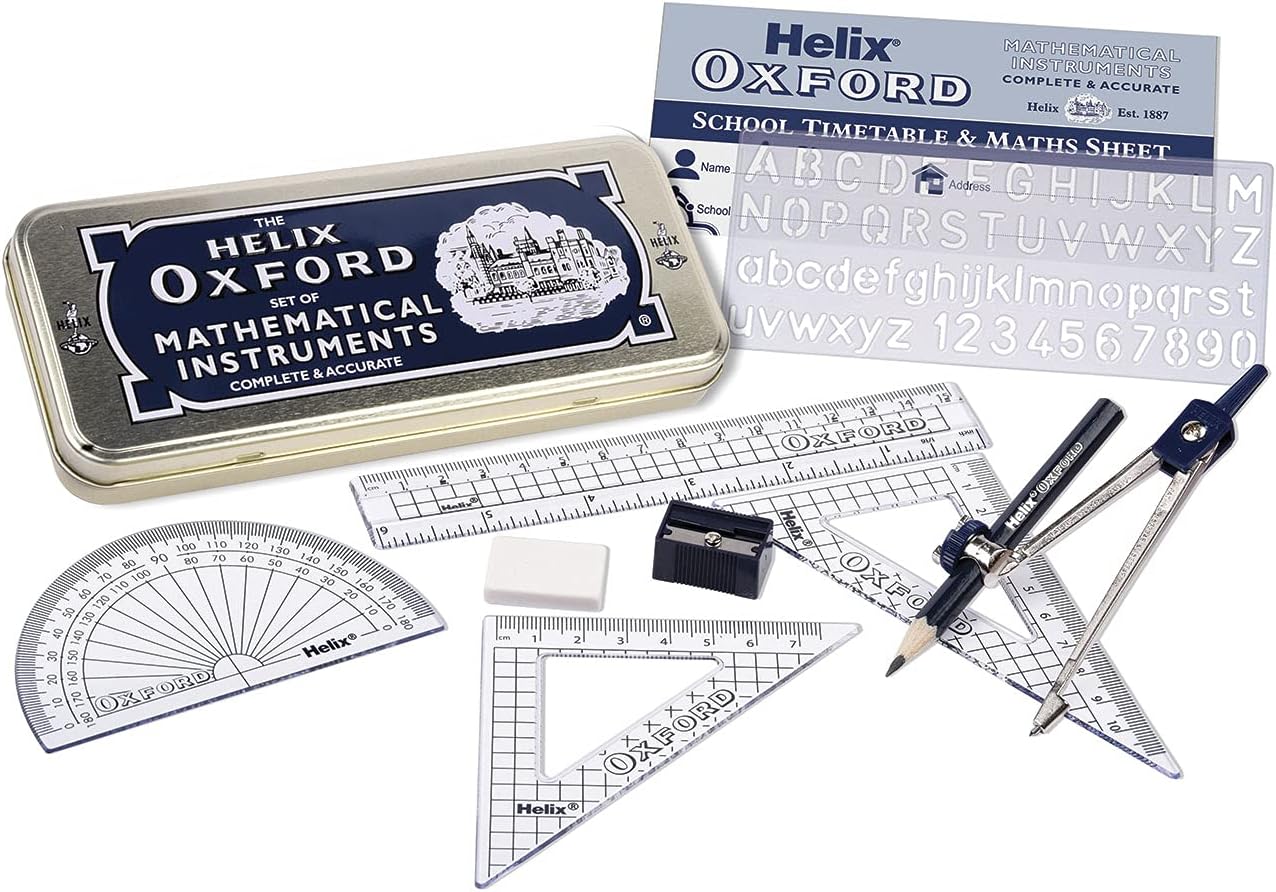 Helix Oxford school kit including maths set and pens