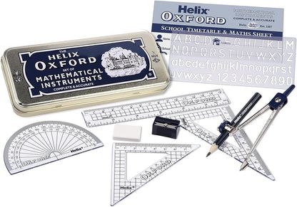 Helix Oxford school kit including maths set and pens