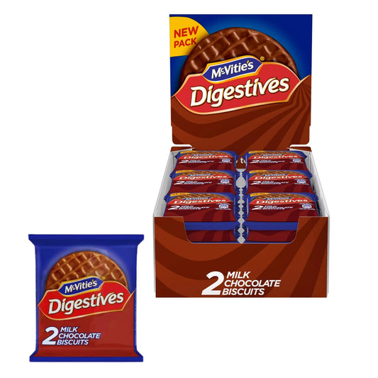 McVitie’s milk chocolate digestives twin packs box of 24