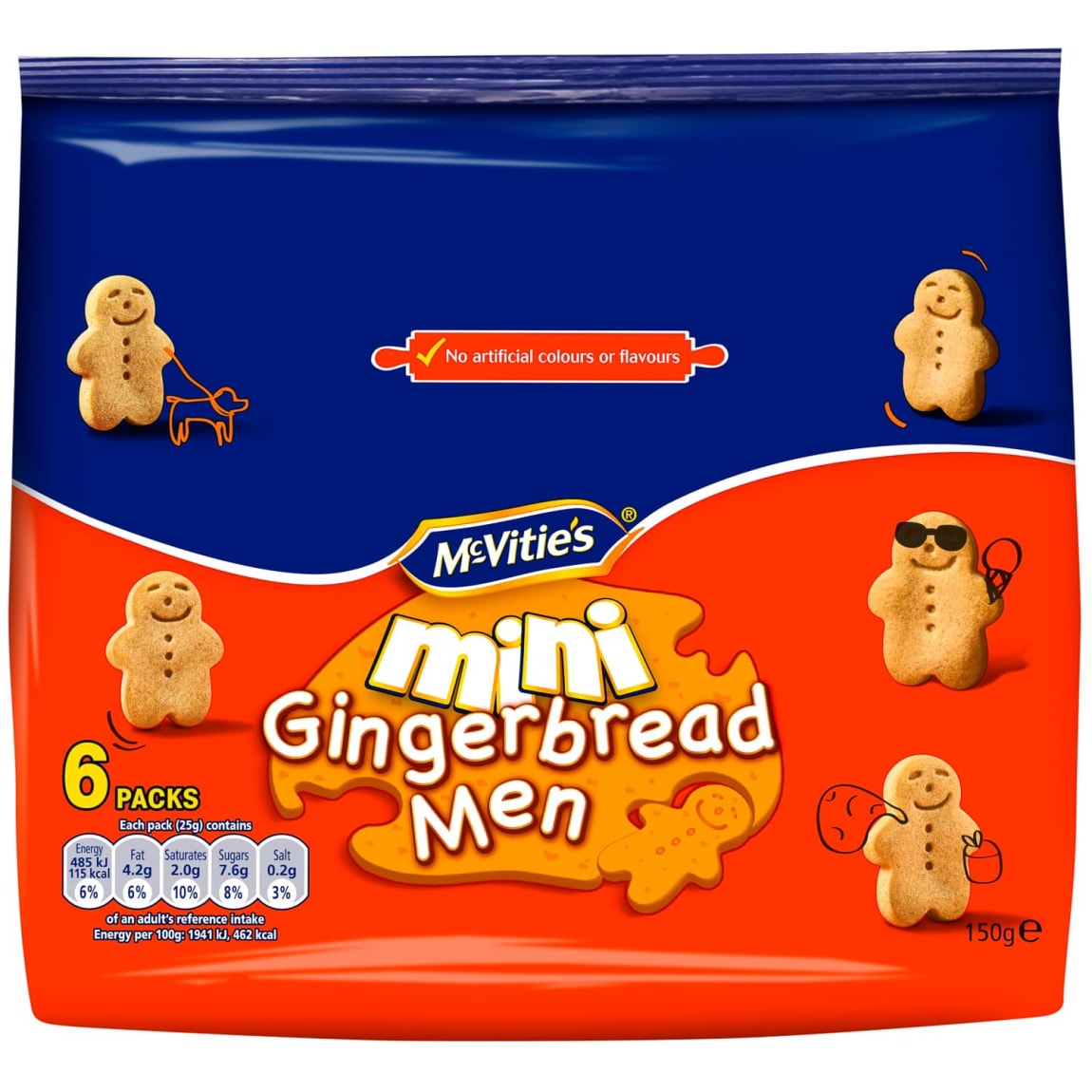 McVitie’s Mini Gingerbread Men 6 pack of 25g bags