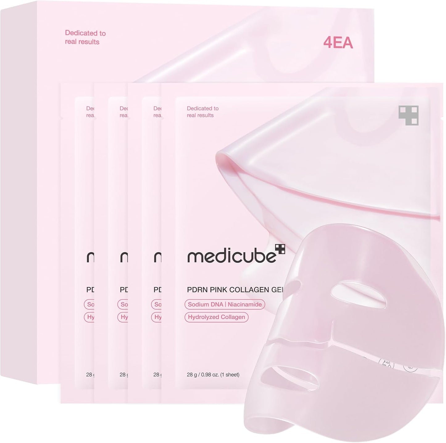 Medicube Salmon DNA PDRN pink collagen jelly mask 4 pack