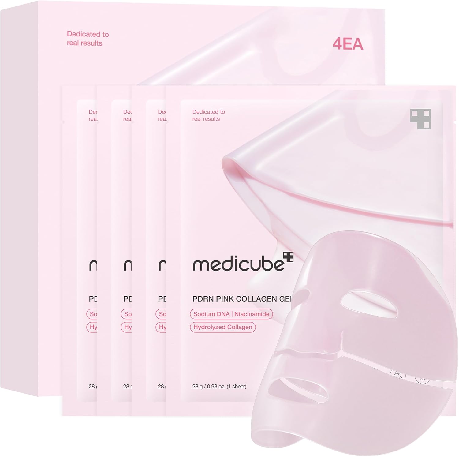Medicube Salmon DNA PDRN pink collagen jelly mask 4 pack