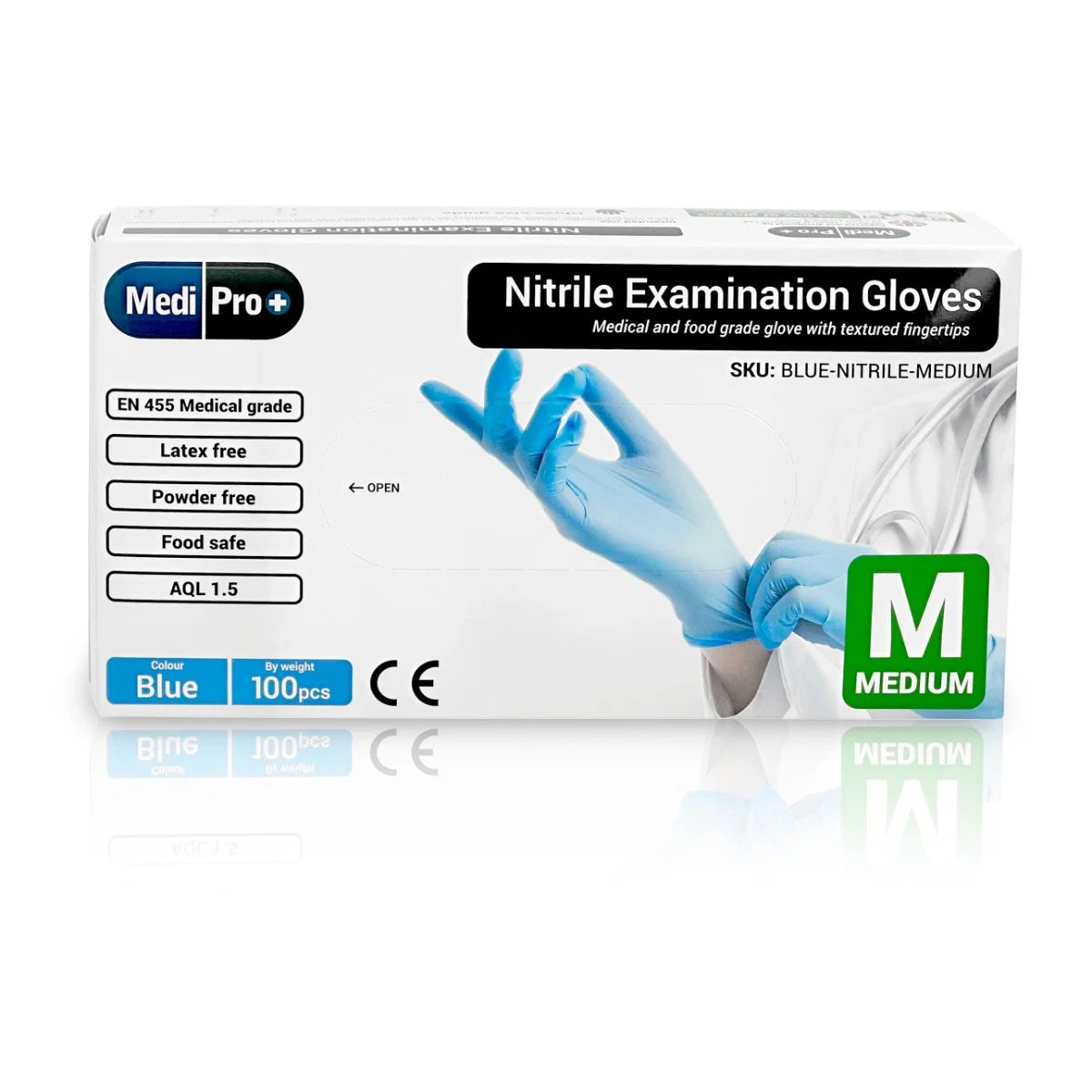 Powder free nitrile gloves