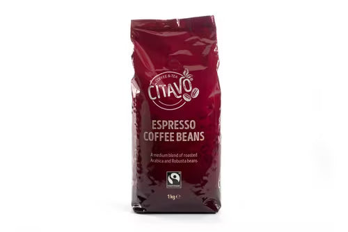 Medium roast coffee beans for espresso machines