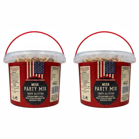 Mega party mix snack tub 2 x 500g salted snacks
