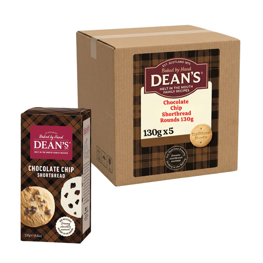 All-butter shortbread biscuits with chocolate chips