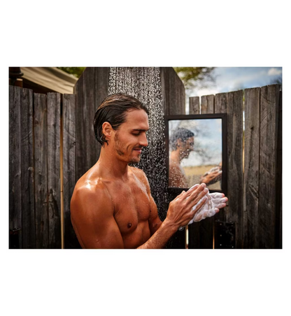 Foaming shower gel charcoal face scrub deodorant set