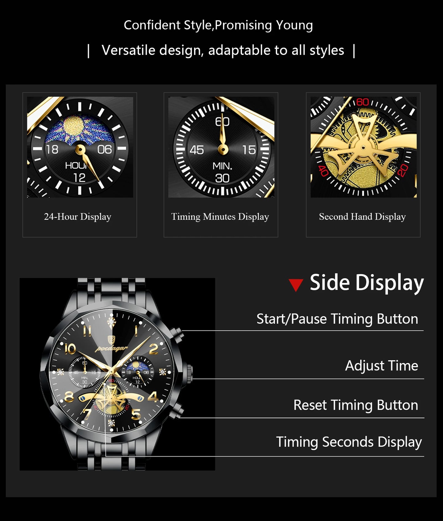 Poedagar luxury watch gift box included presentation set