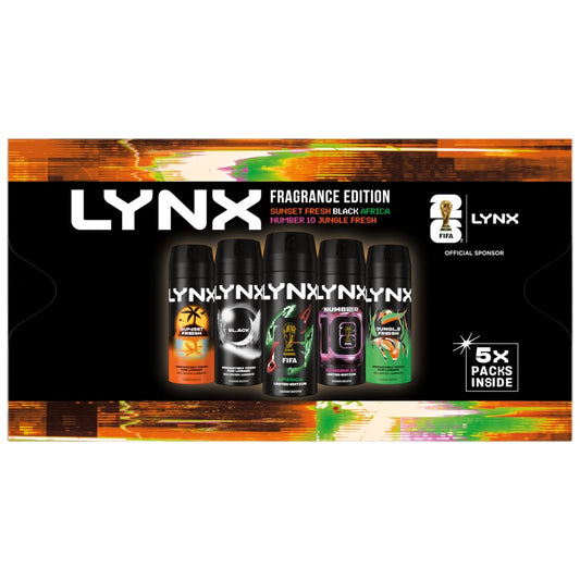 Five pack men’s body spray set with assorted fragrances