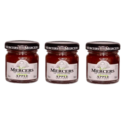 Mercers Apple Chutney Mini Jars 3 x 38g Vegan Condiment Set