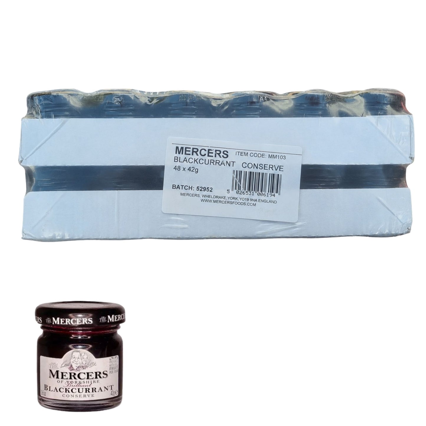 Mercers Blackcurrant Conserve 48 x 42g
