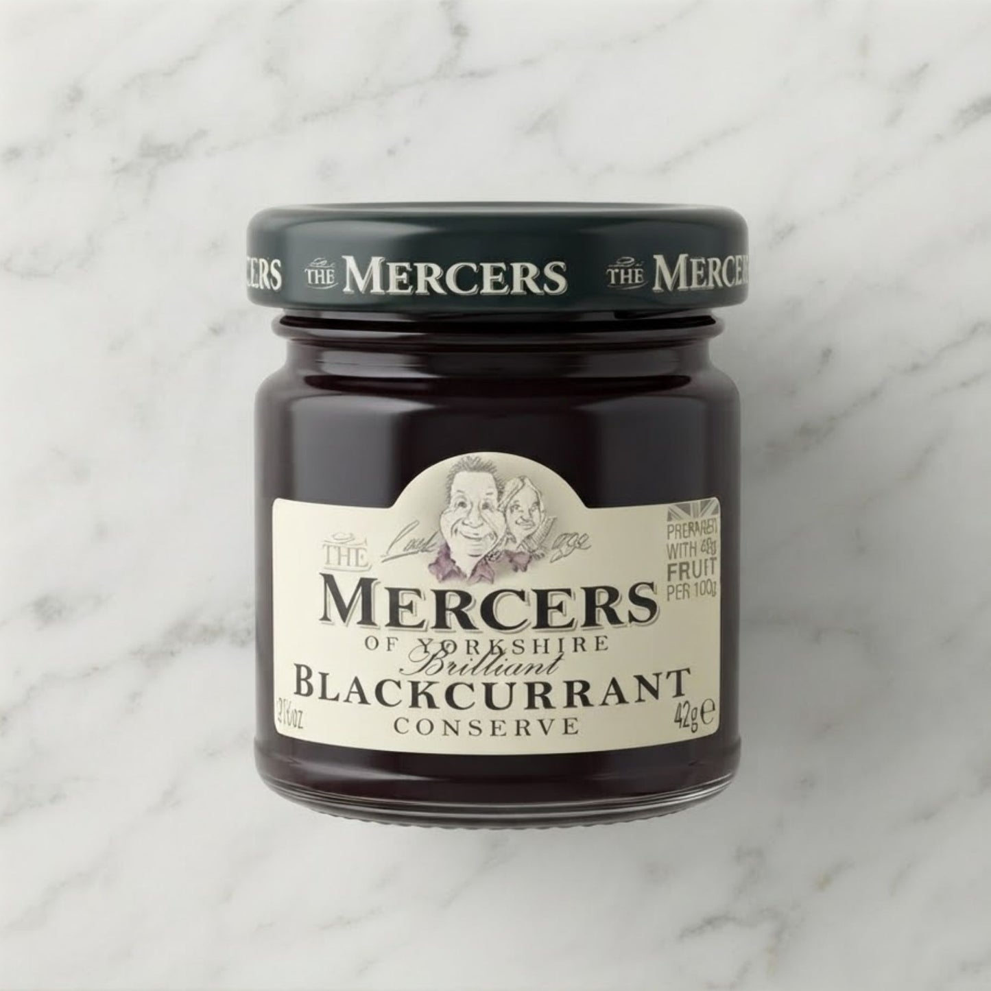 Blackcurrant jam in 42g individual portions