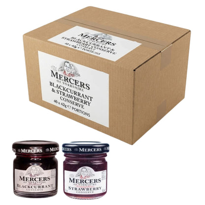 Mercers Blackcurrant and Strawberry Conserve 40 Portions