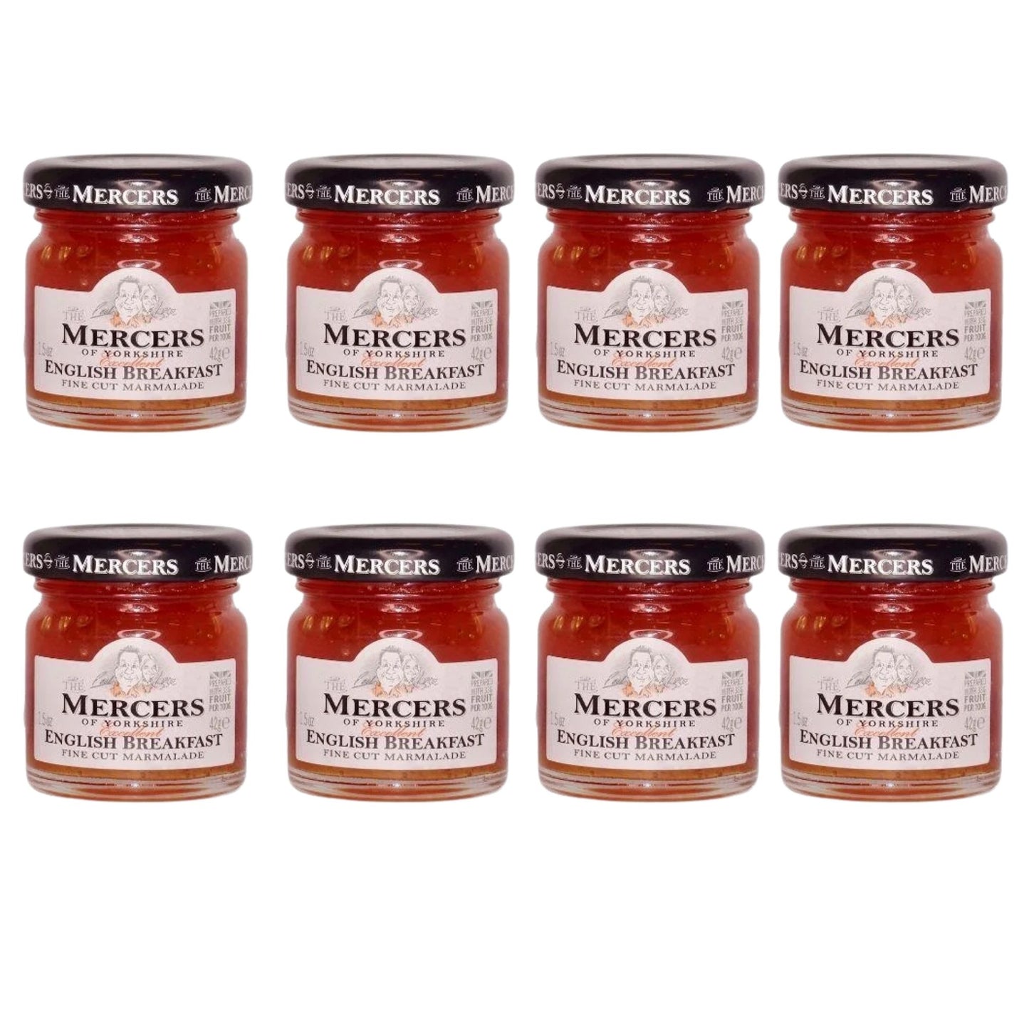 Mercers Fine Cut English Breakfast Marmalade 8 x 42g
