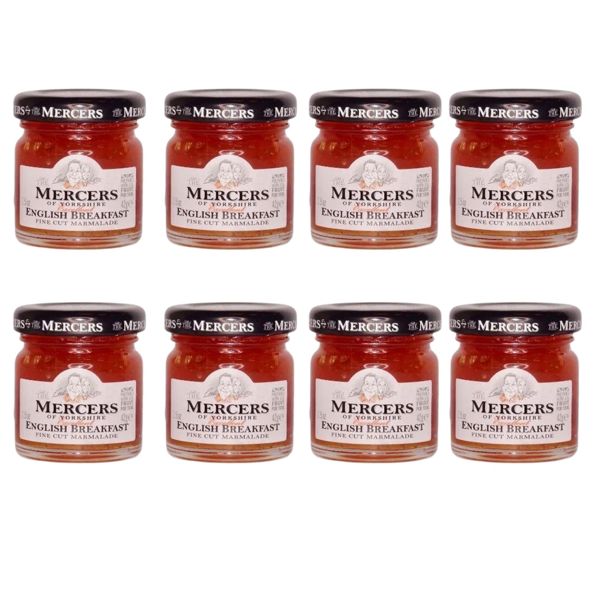 Mercers Fine Cut English Breakfast Marmalade 8 x 42g
