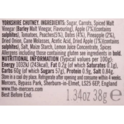 Vegan Yorkshire chutney portions