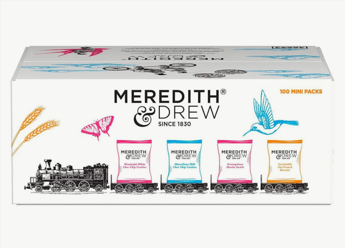 Bulk box of Meredith & Drew biscuits twinpacks ideal for hotels and cafes