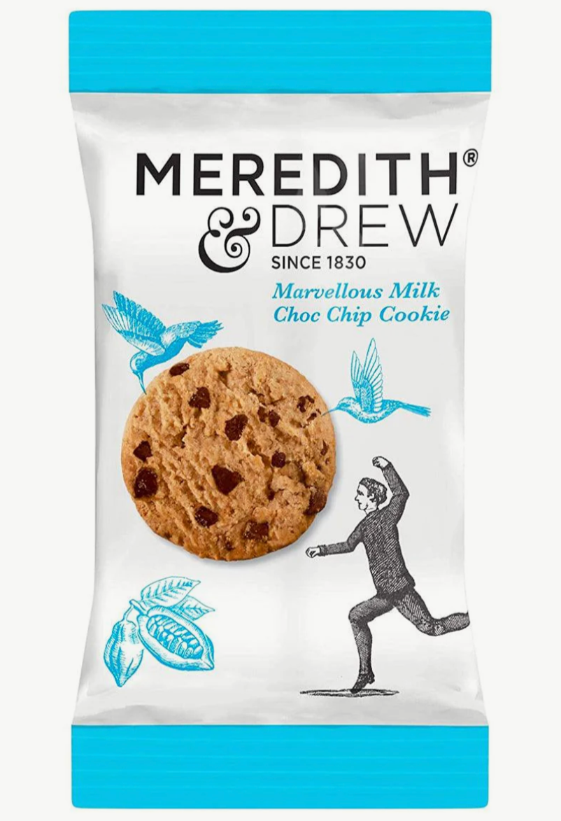 Choc Chip Meredith & Drew biscuits individually wrapped for portion control