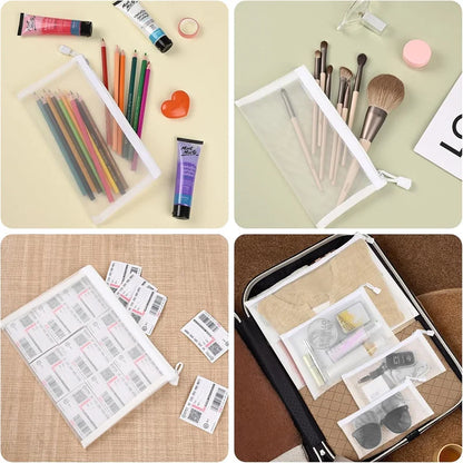 Mesh zipper storage bags for children's toys