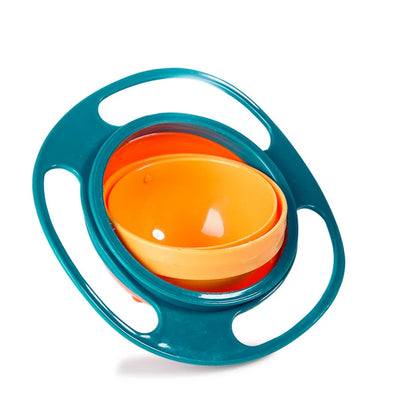 Portable children's bowl with secure lid and handles