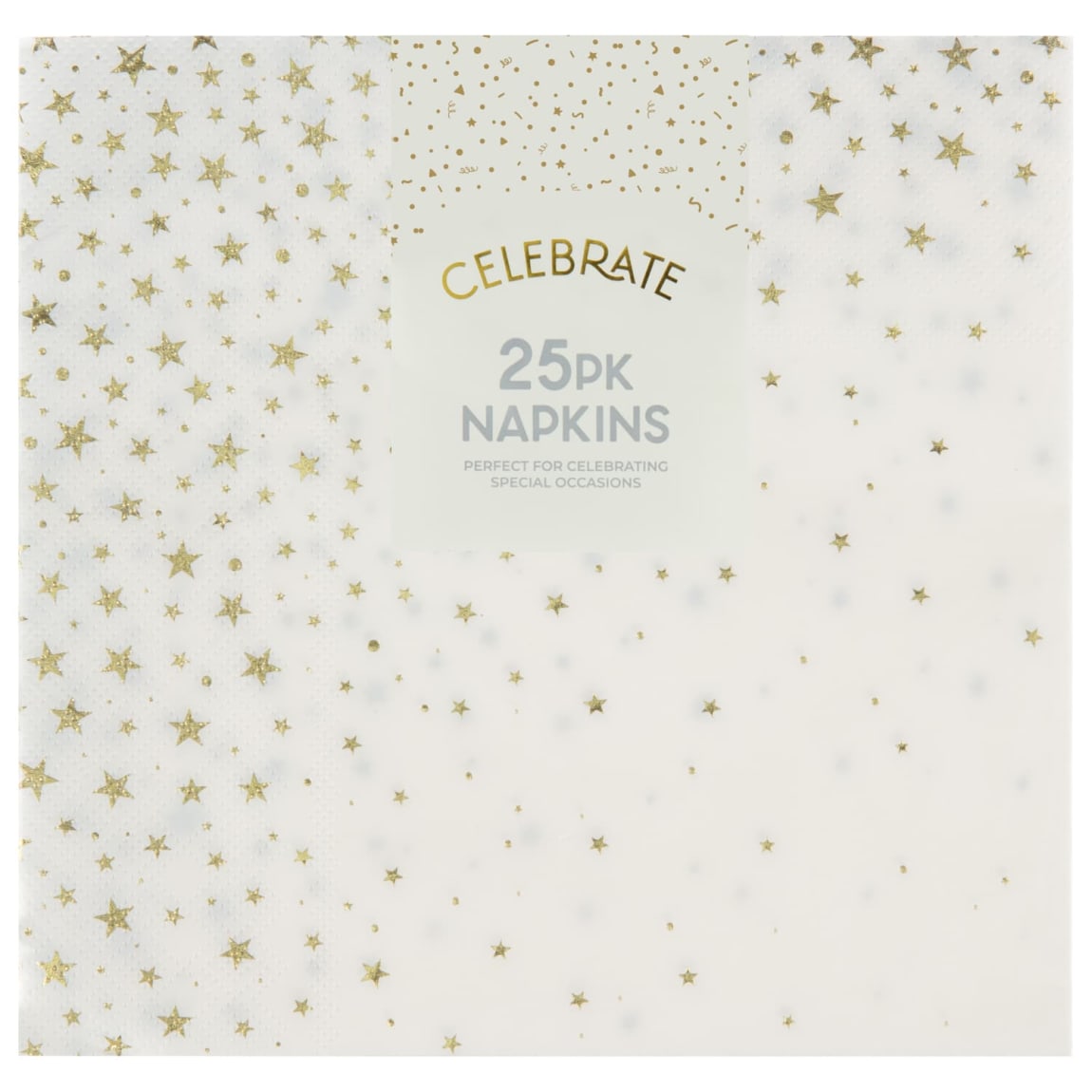 Stylish gold napkins for birthdays and celebrations