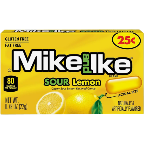Individual Mike & Ike Sour Lemon candy pack 22g