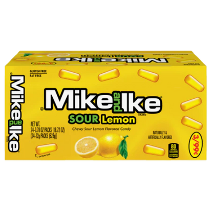 Pack of 24 Mike & Ike Sour Lemon 22g candies