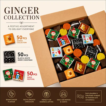 Individually wrapped festive chocolates for gifting and sharing