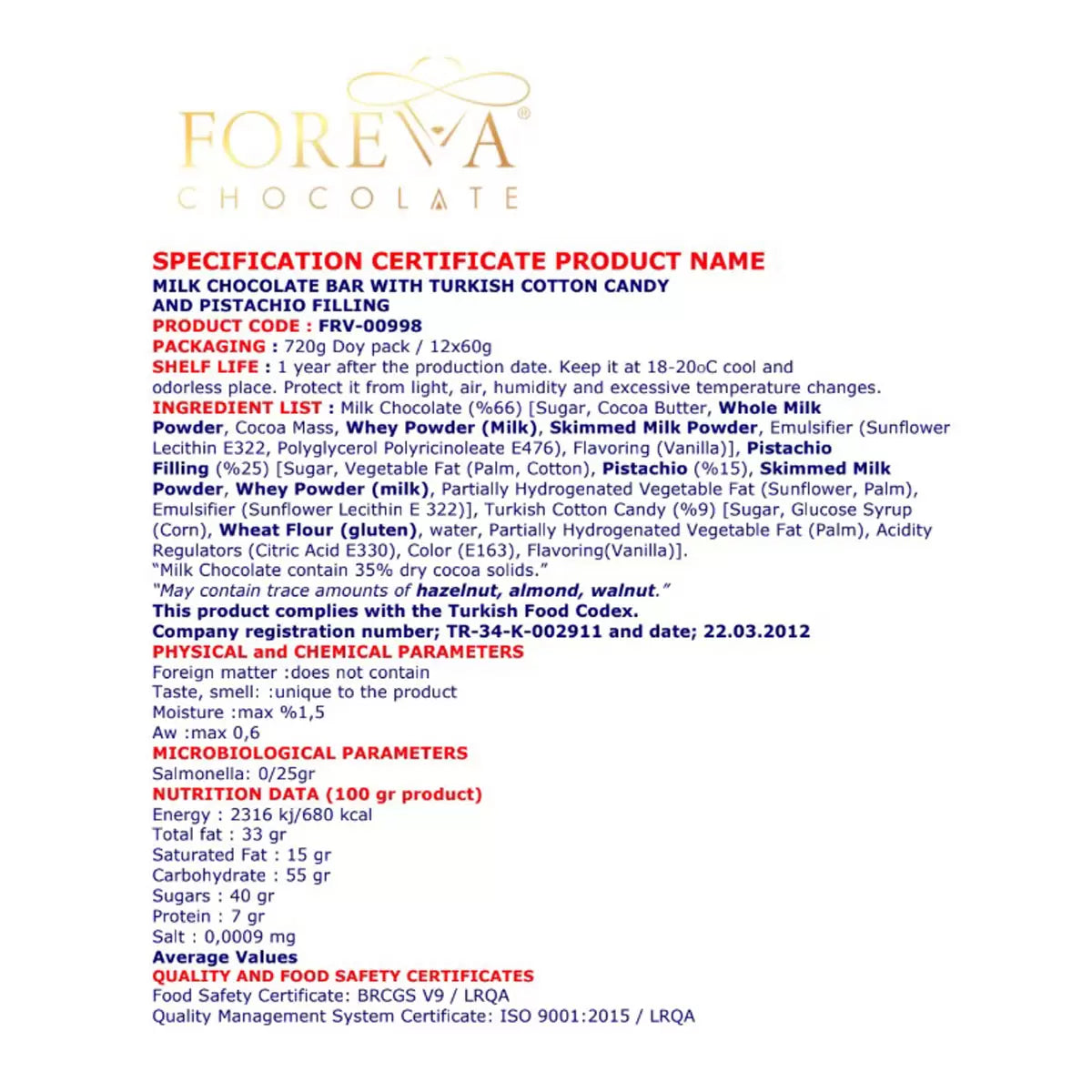 Filled with authentic Turkish cotton candy and pistachio