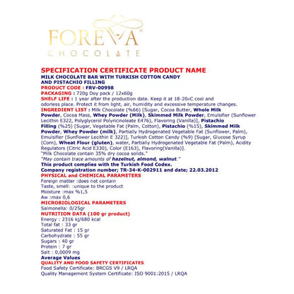 Filled with authentic Turkish cotton candy and pistachio