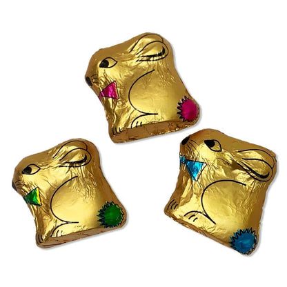 Vegetarian and gelatine free chocolate Easter bunnies