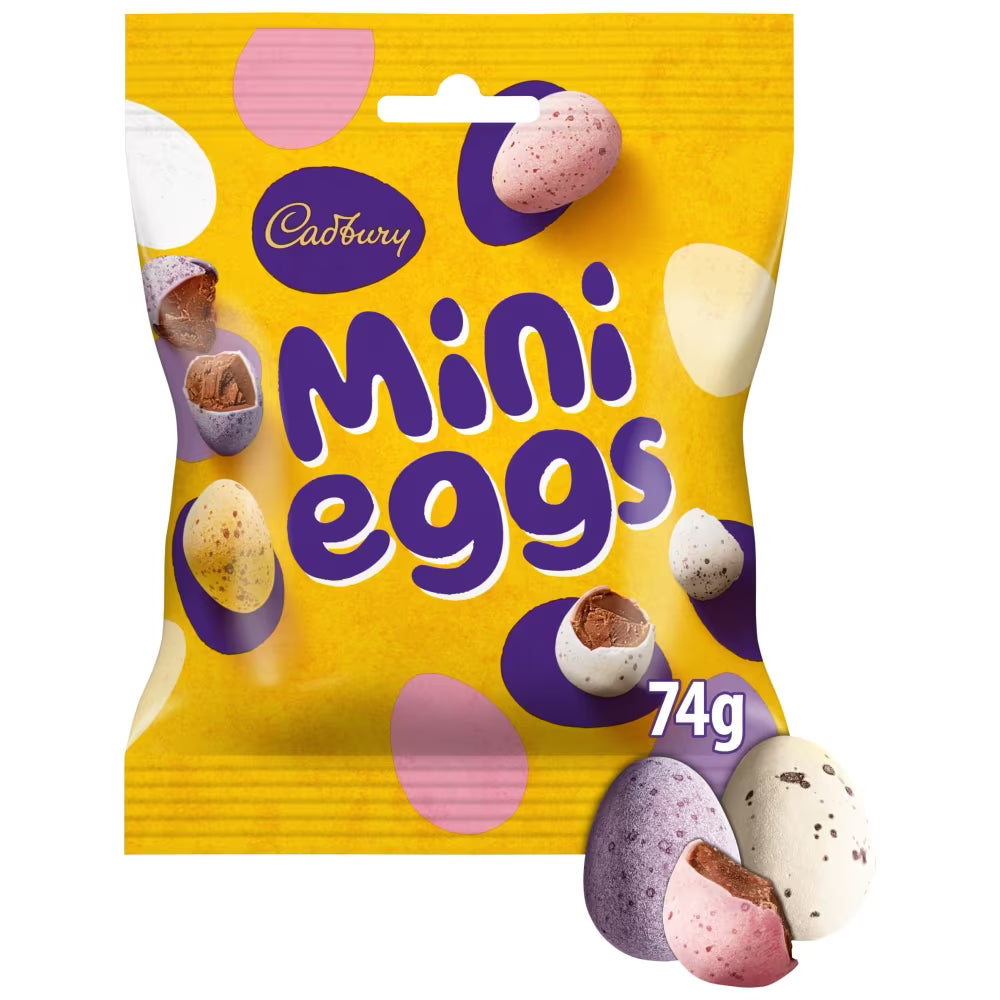 Solid milk chocolate eggs in sugar shells