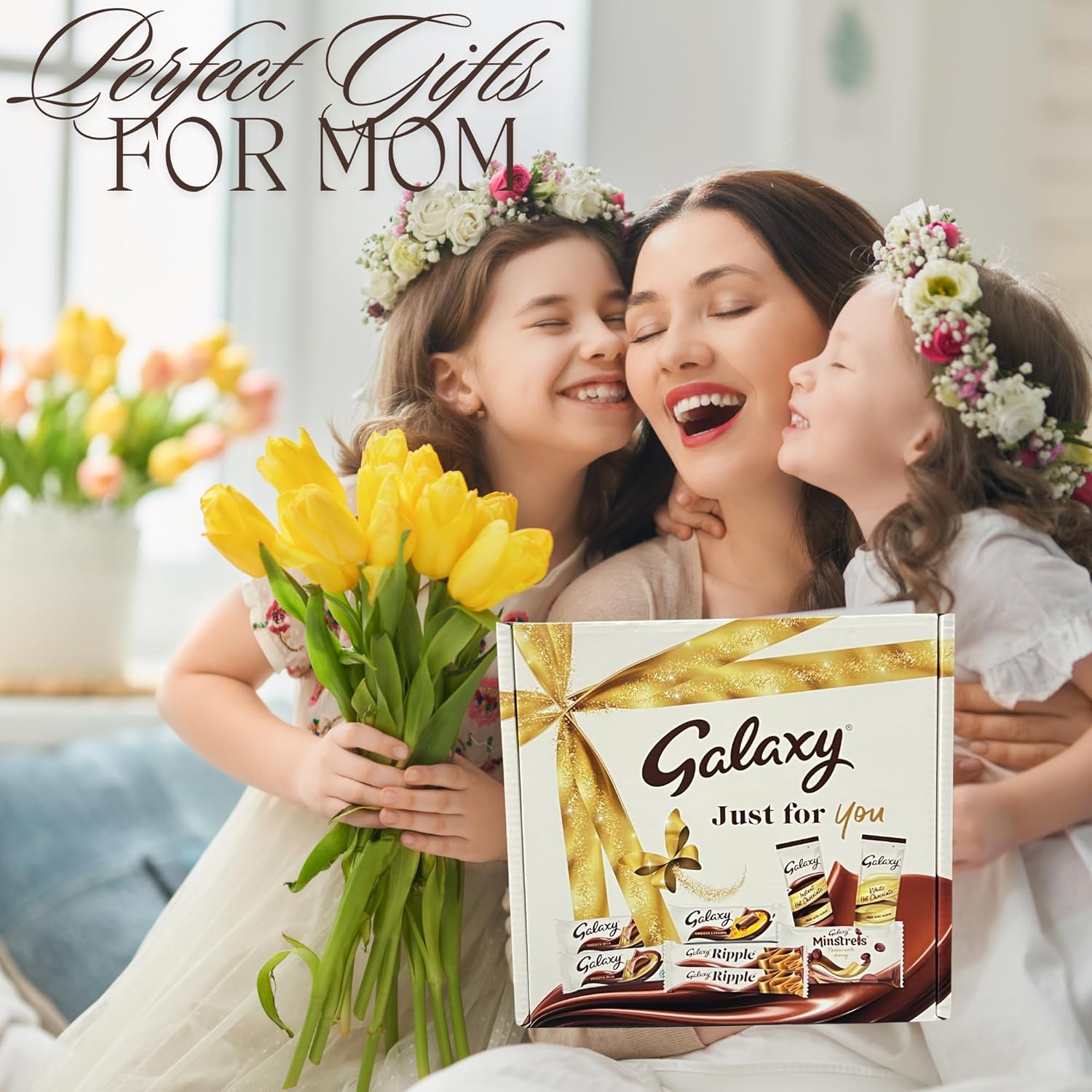 Multipack of creamy milk chocolate Galaxy bars in a sweet gift box