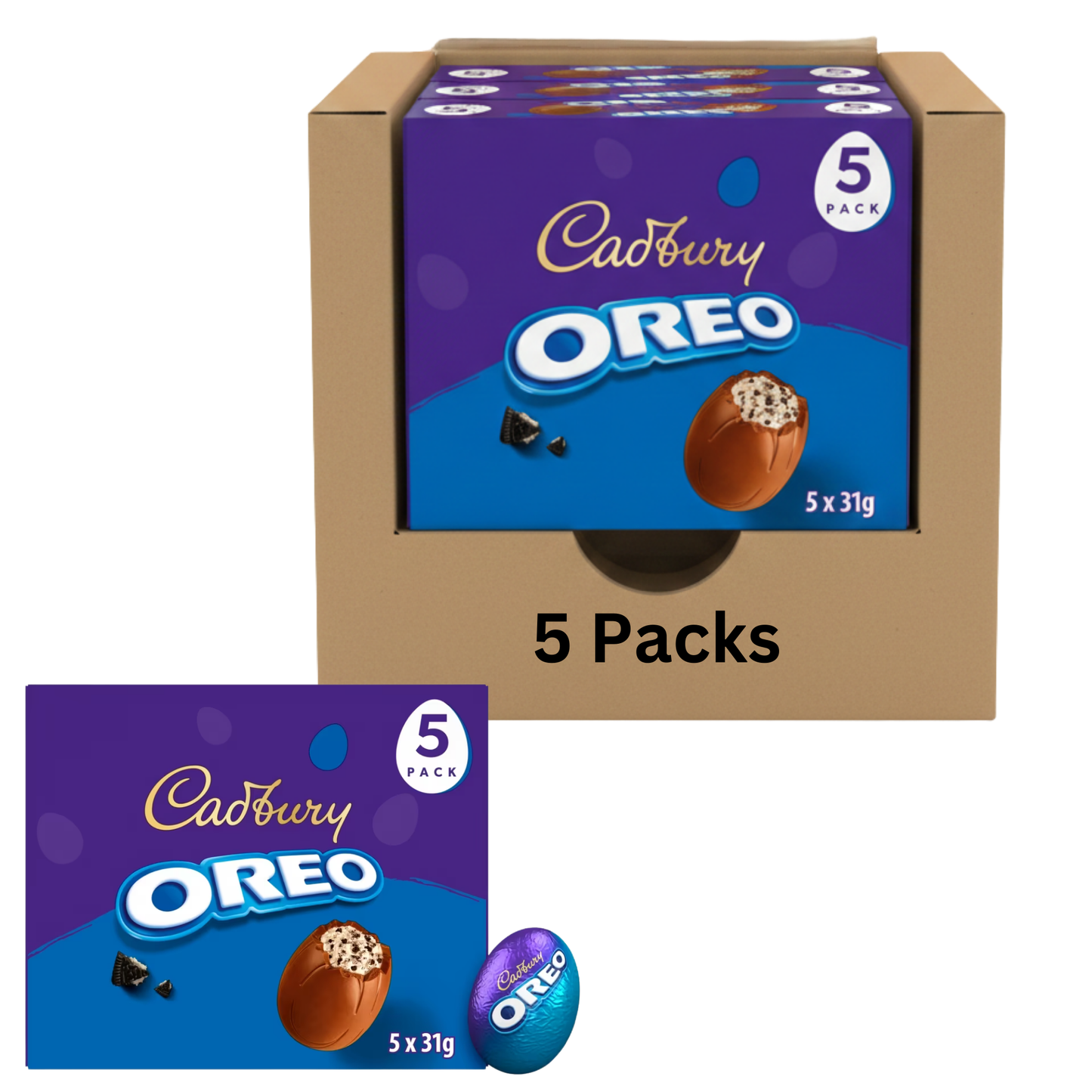 Pack of 1, 5, 10 or 20 Cadbury Oreo Easter Eggs for gifting