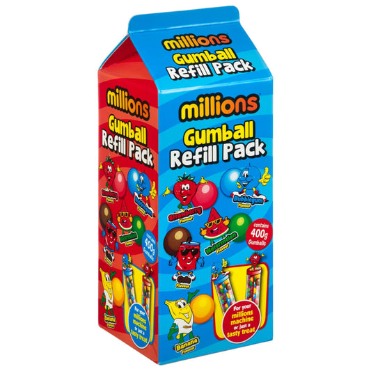 Millions Gumball Refill Pack colourful tiny chewy candies for snacking or refilling jars