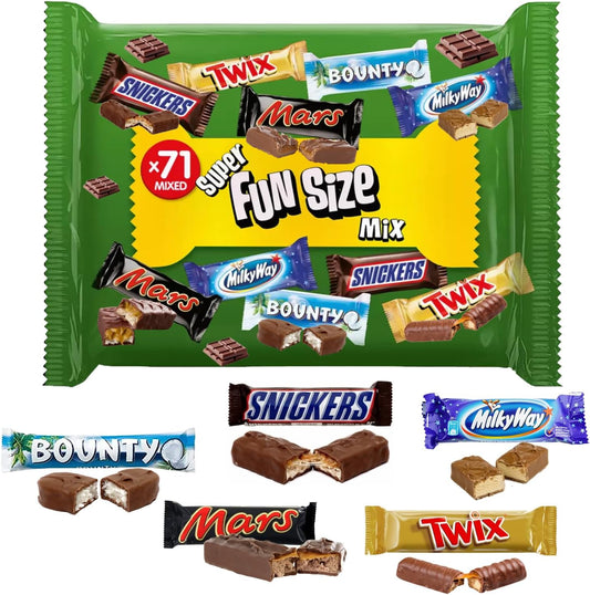 Mini chocolate hamper with 71 assorted bars perfect for sharing at parties
