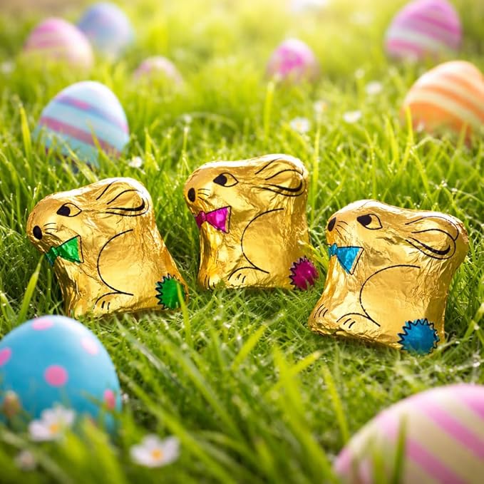 Mini chocolate bunny with milky creme filling