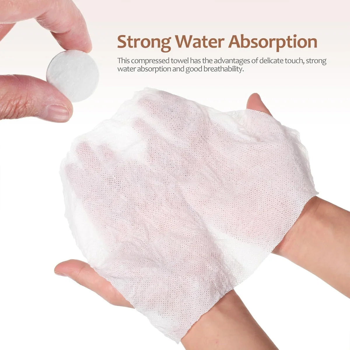 Soft cotton towel tablets for beauty routines