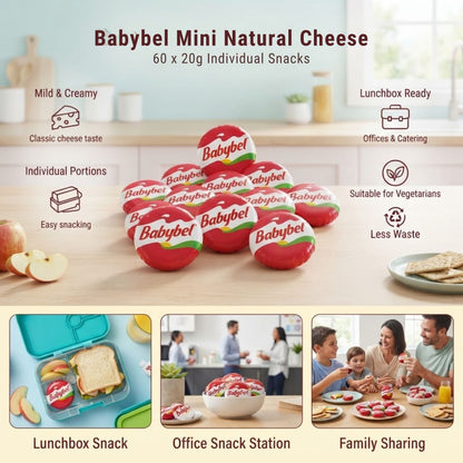 Individual Babybel natural cheese portions