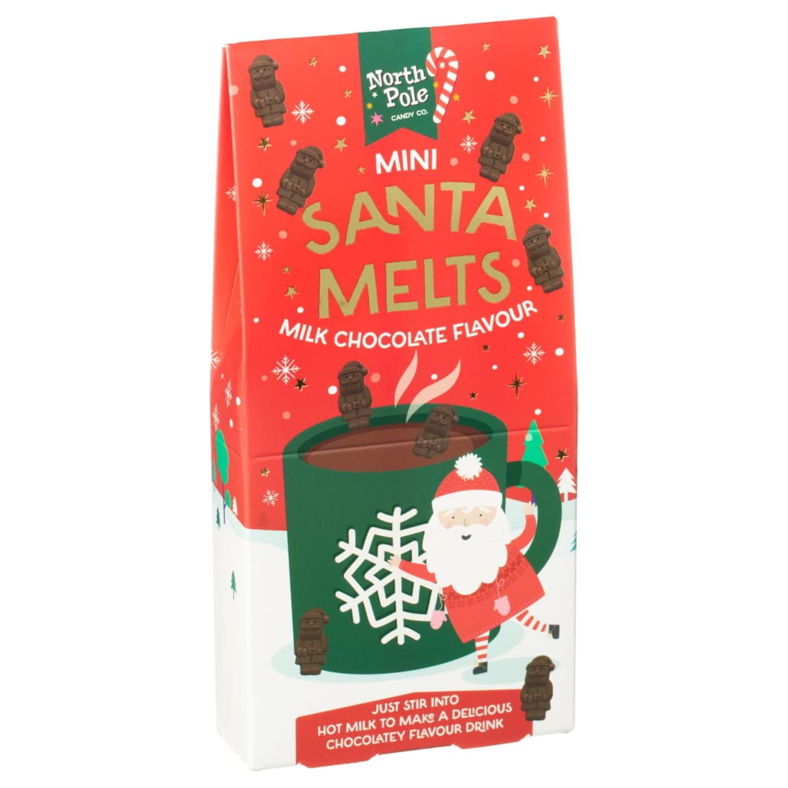 Mini Santa Melts Milk Chocolate 50g festive hot drink