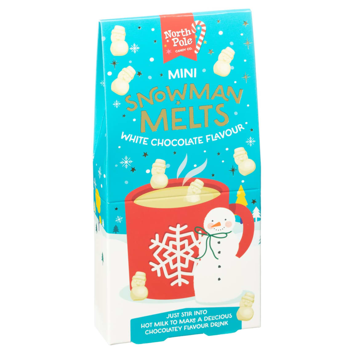 Mini Snowman Melts White Chocolate 50g festive hot drink