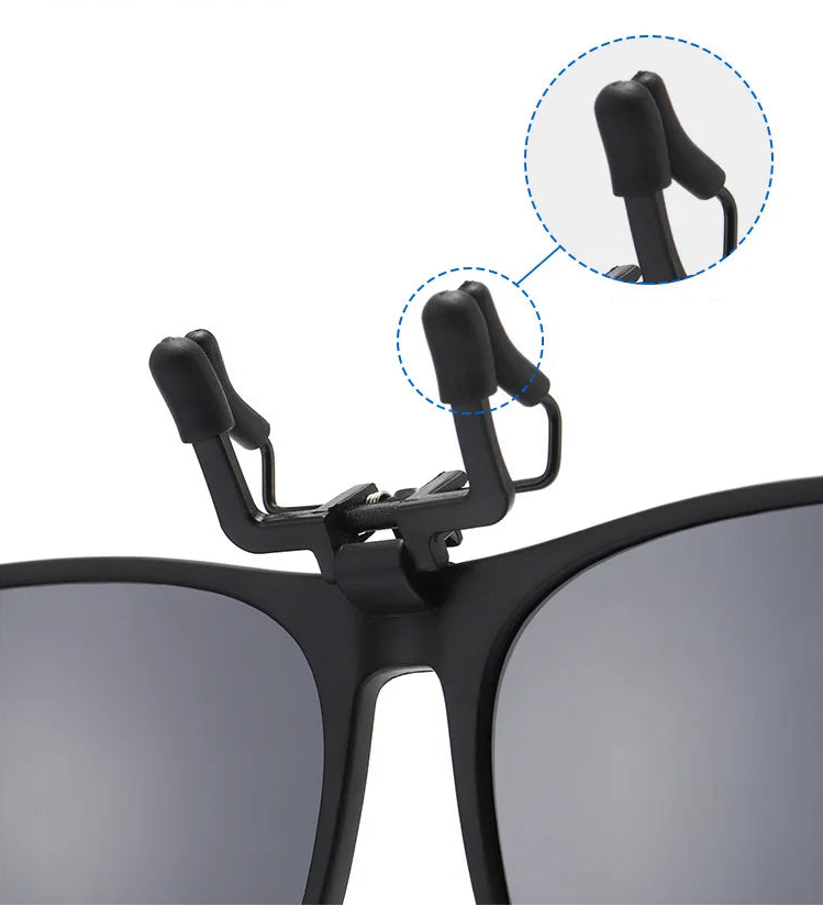 Polarized round clip on glasses colour options comparison
